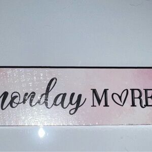 Pink and Black Wall Decor Sign
